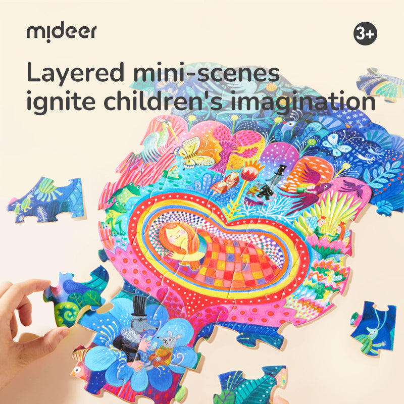 Artist-Designed Puzzle - Thumbelina, 66 Pieces