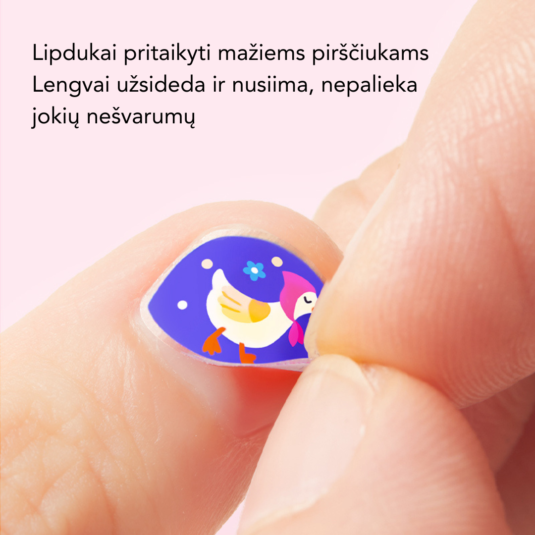 Madingi nagų lipdukai - Princesės tematika