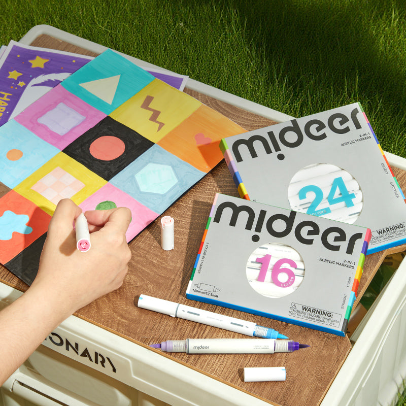 Dvispalviai akriliniai markeriai - 32 spalvų