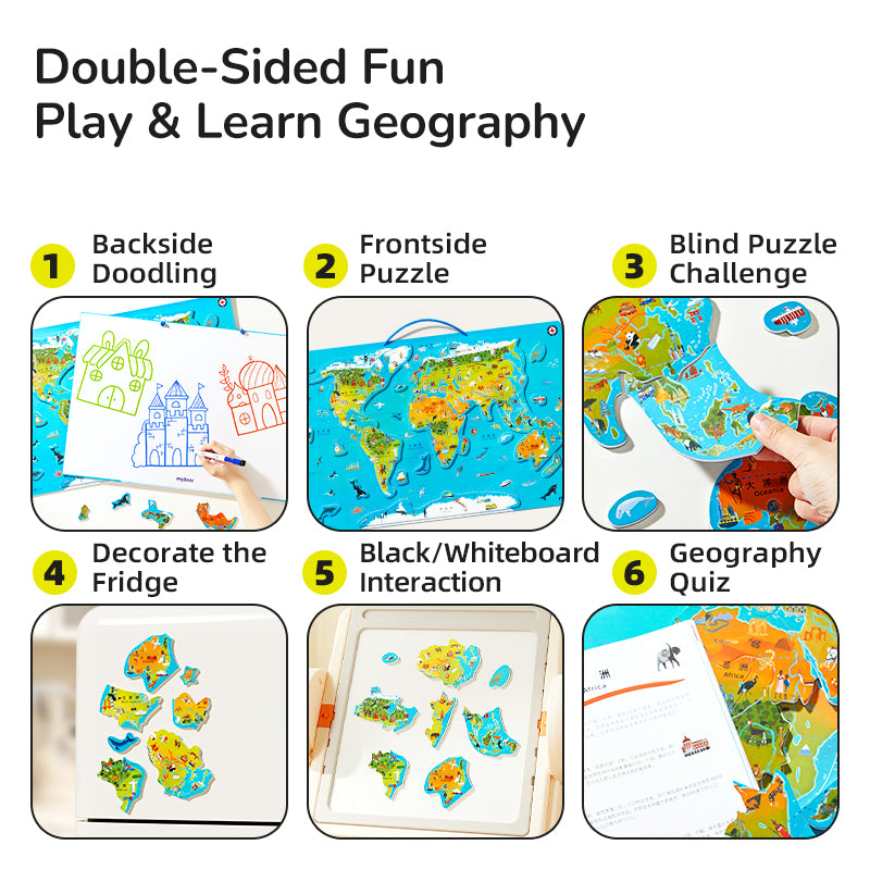 DIDELIS MAGNETINIS PASAULIO ŽEMĖLAPIS / DĖLIONĖ