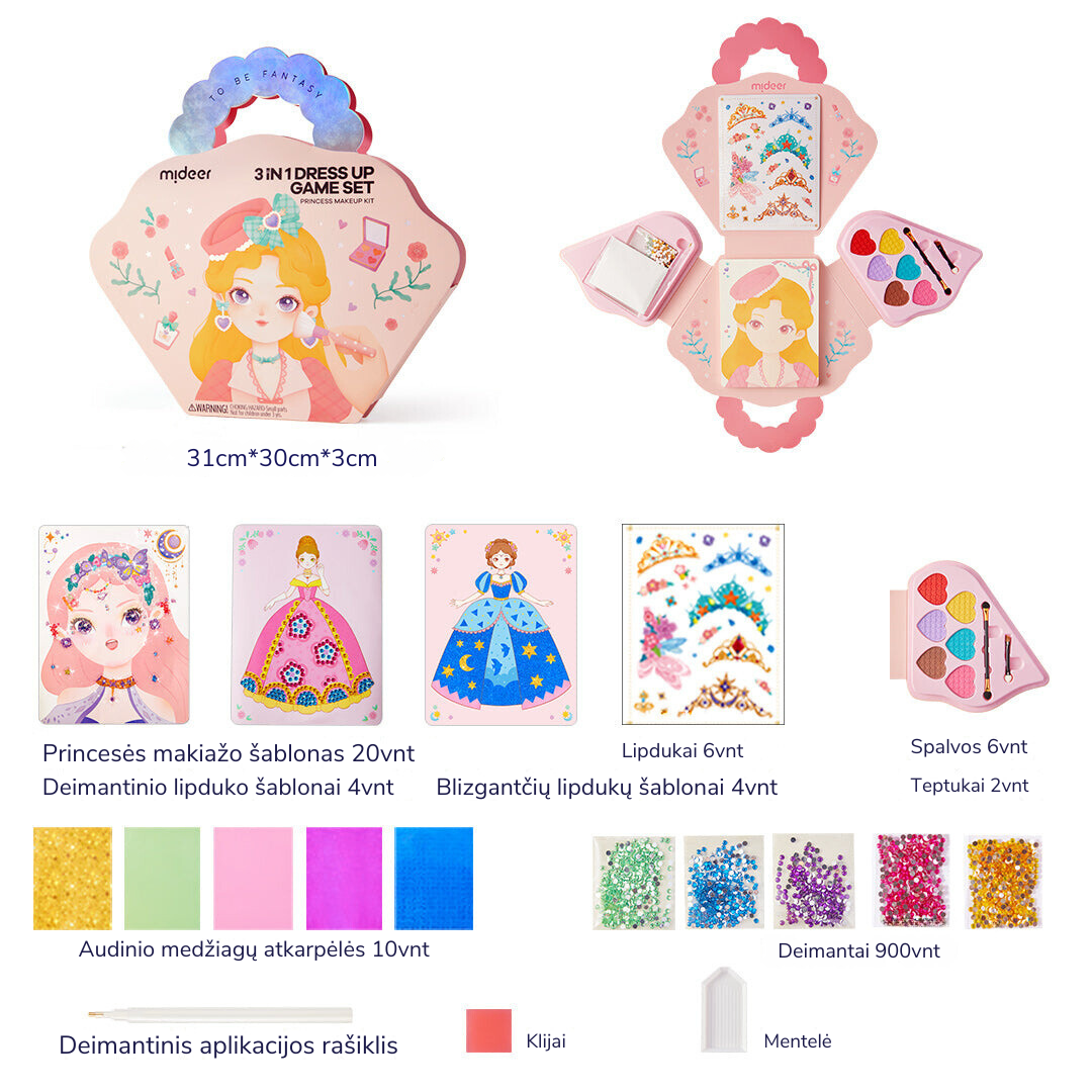 3-in-1 loovkomplekt „Printsessi fantaasiameik“