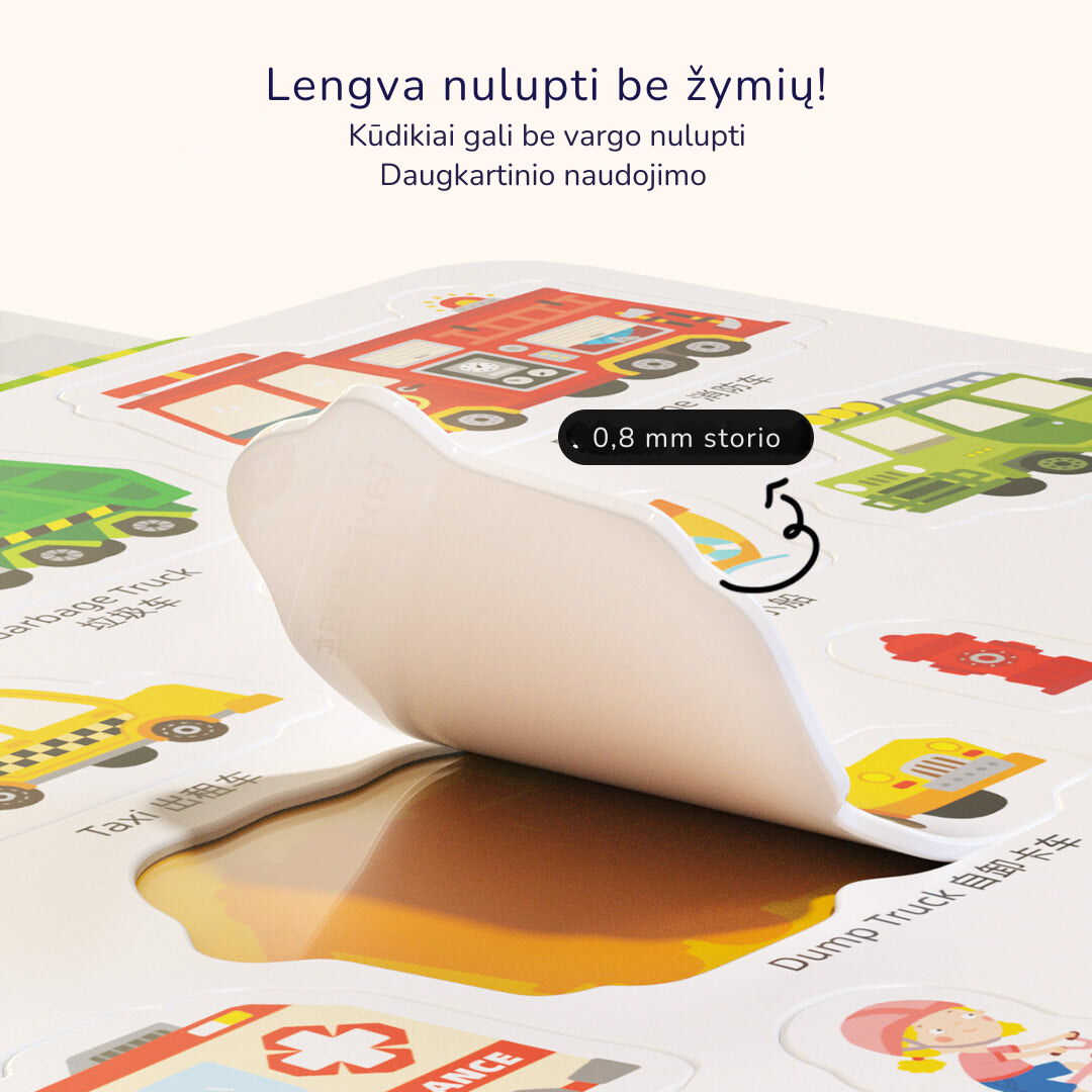 Atkārtoti lietojamas uzlīmes Satiksme uz ielas