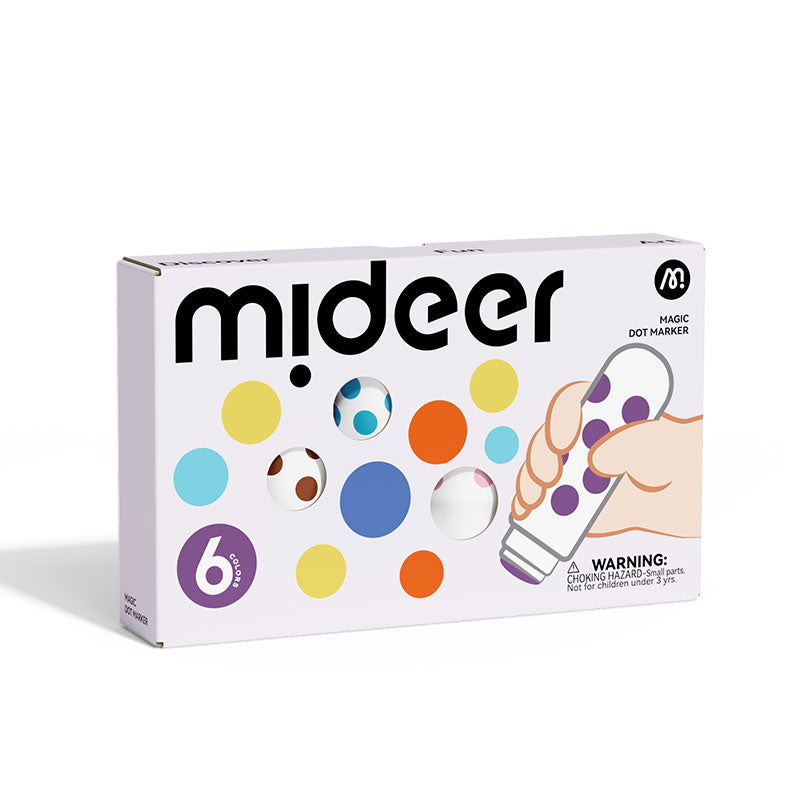 Išplaunami taškiniai markeriai - 6 spalvos