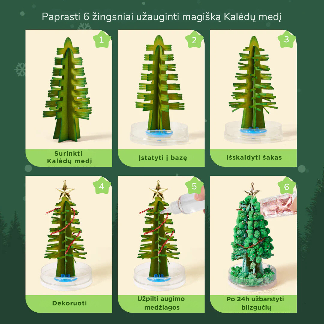 Magic Christmas Tree Crystal-Growing Kit