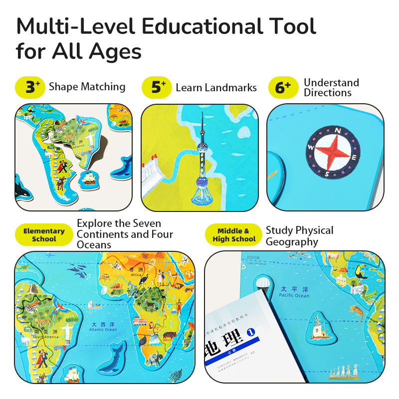 DIDELIS MAGNETINIS PASAULIO ŽEMĖLAPIS / DĖLIONĖ