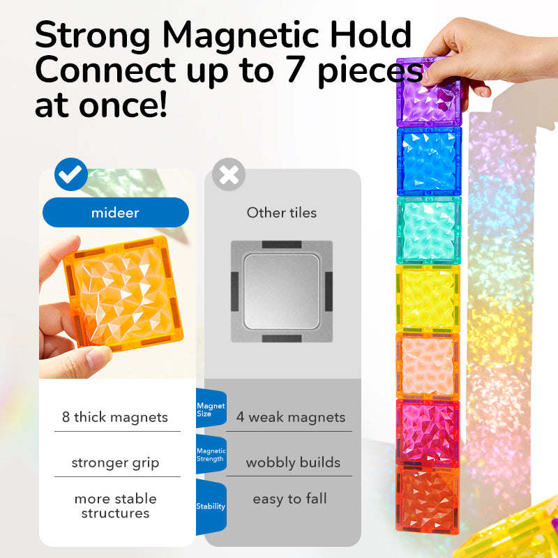 Magnetic Building Set - Prism - 90 Pieces