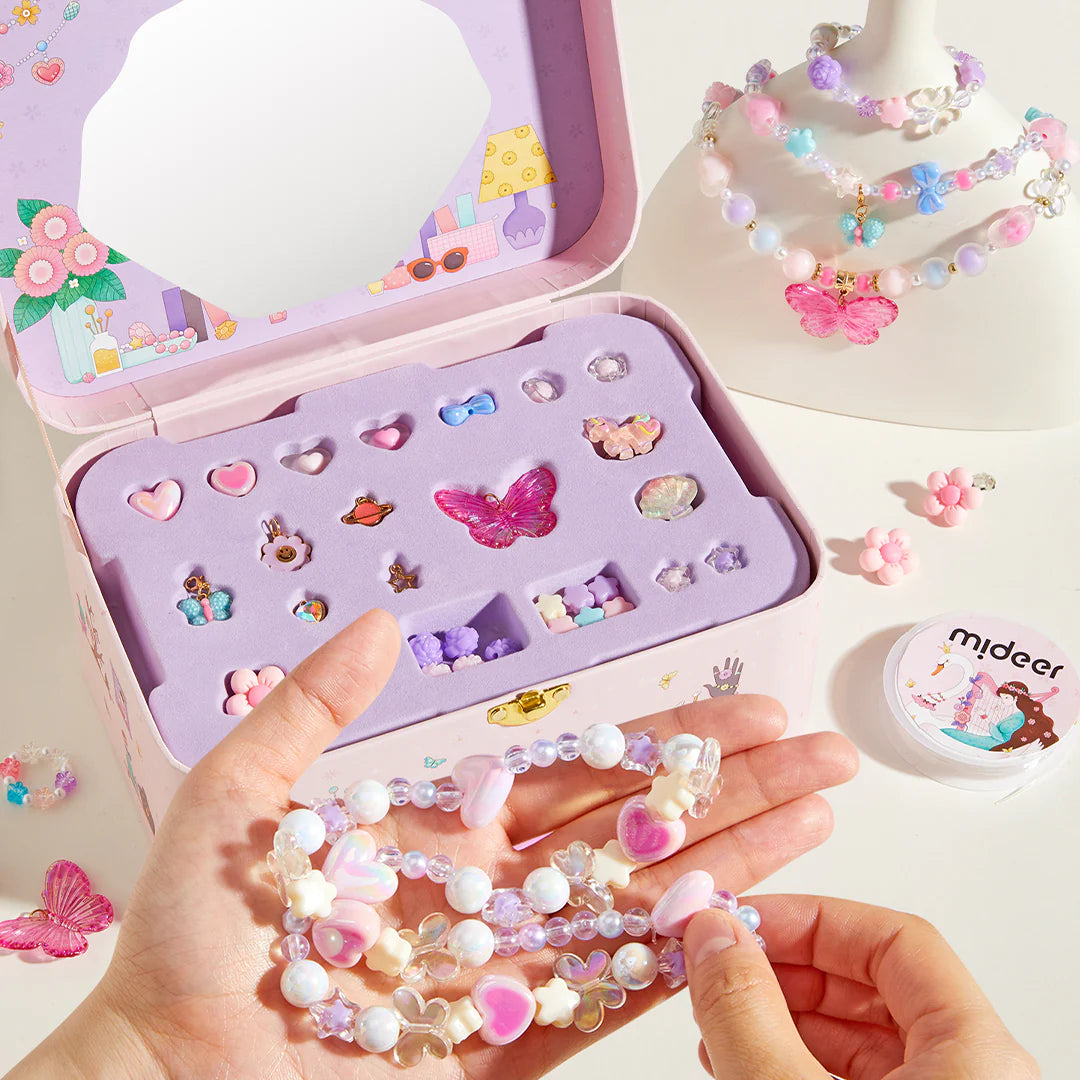 Jewelry making kit with jewelry box