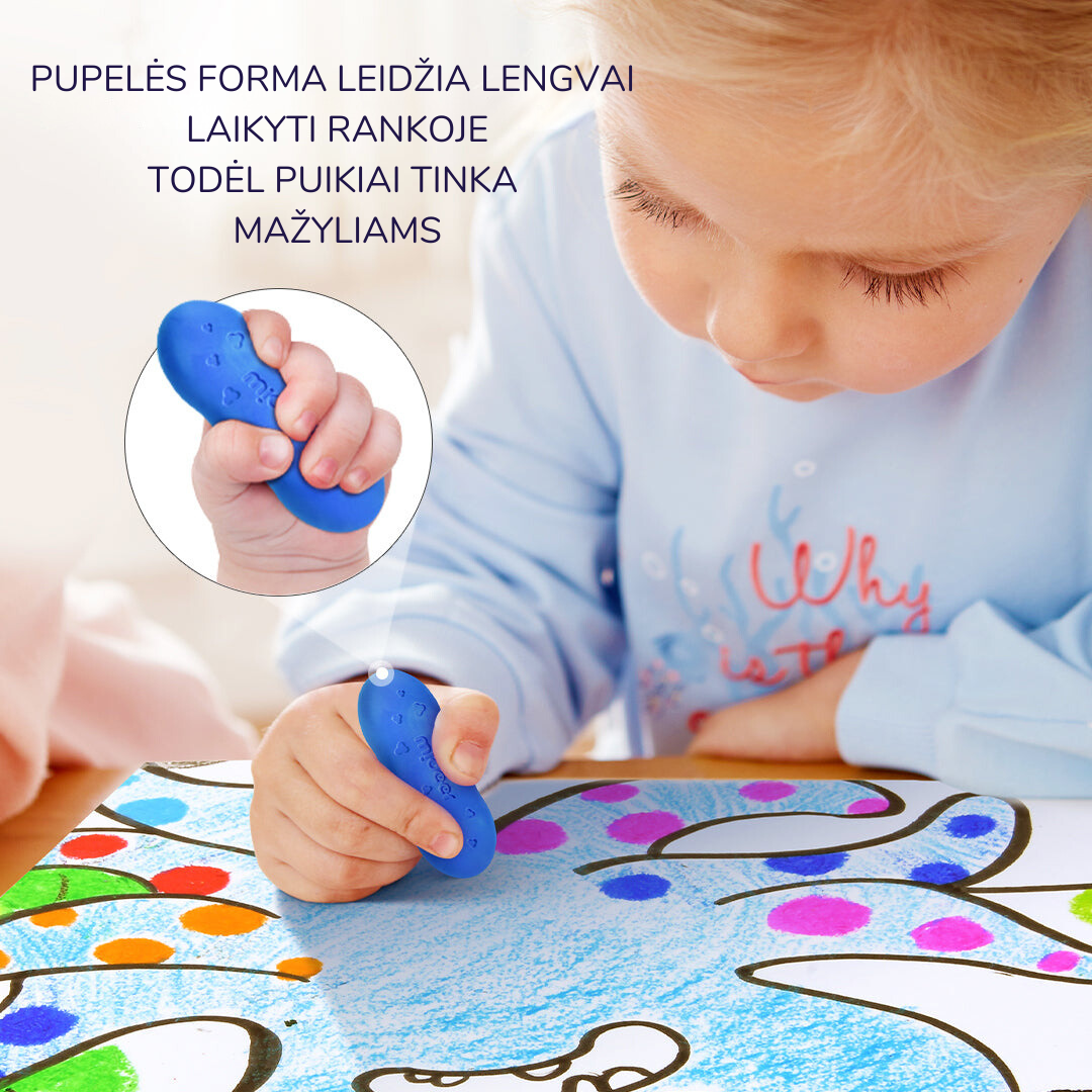 Beeswax Bean Crayons – 8 Colors