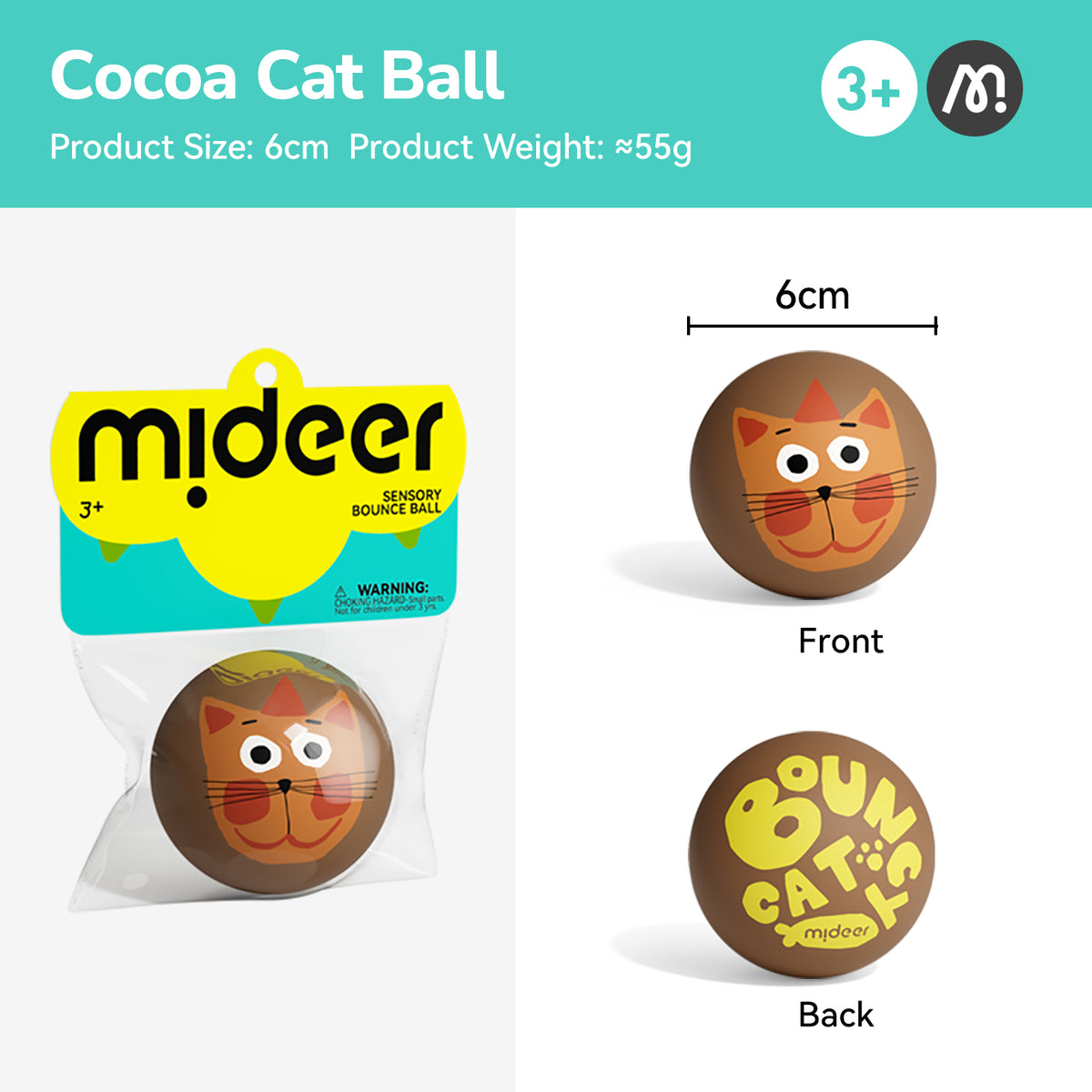 Sensoorne pall - Cocoa Cat