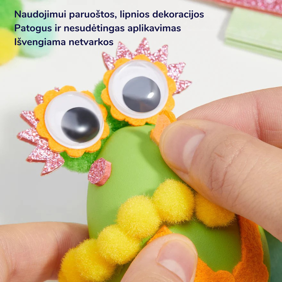 Kūrybinis kiaušinių dekoravimo rinkinys