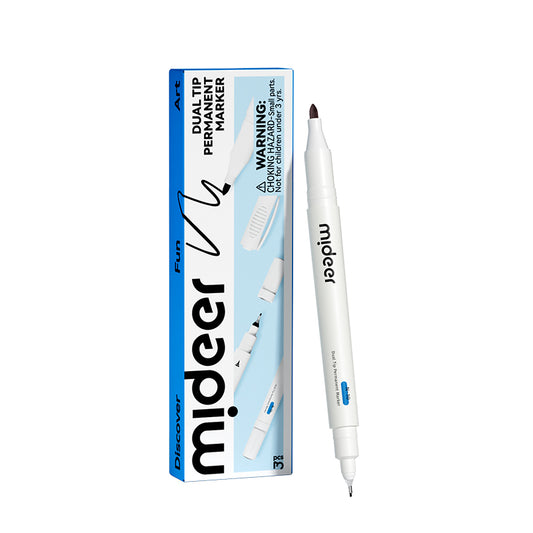 Dual-Tip Oil-Based Permanent Markers - 3 Pieces
