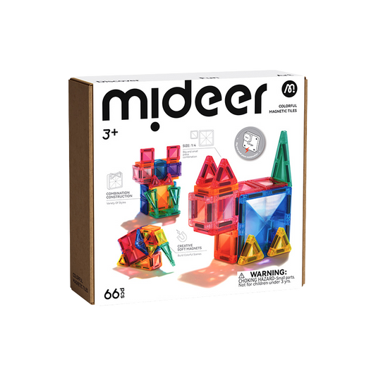 Mix and Match Magnetic Building Set - 66 Pieces