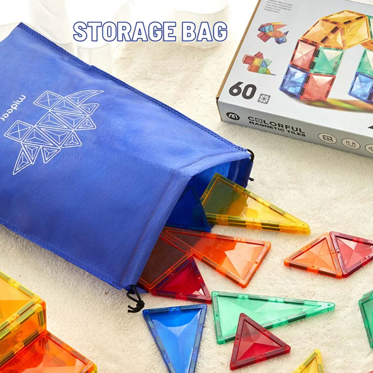 Magnetic Building Set - Track - 100 Pieces