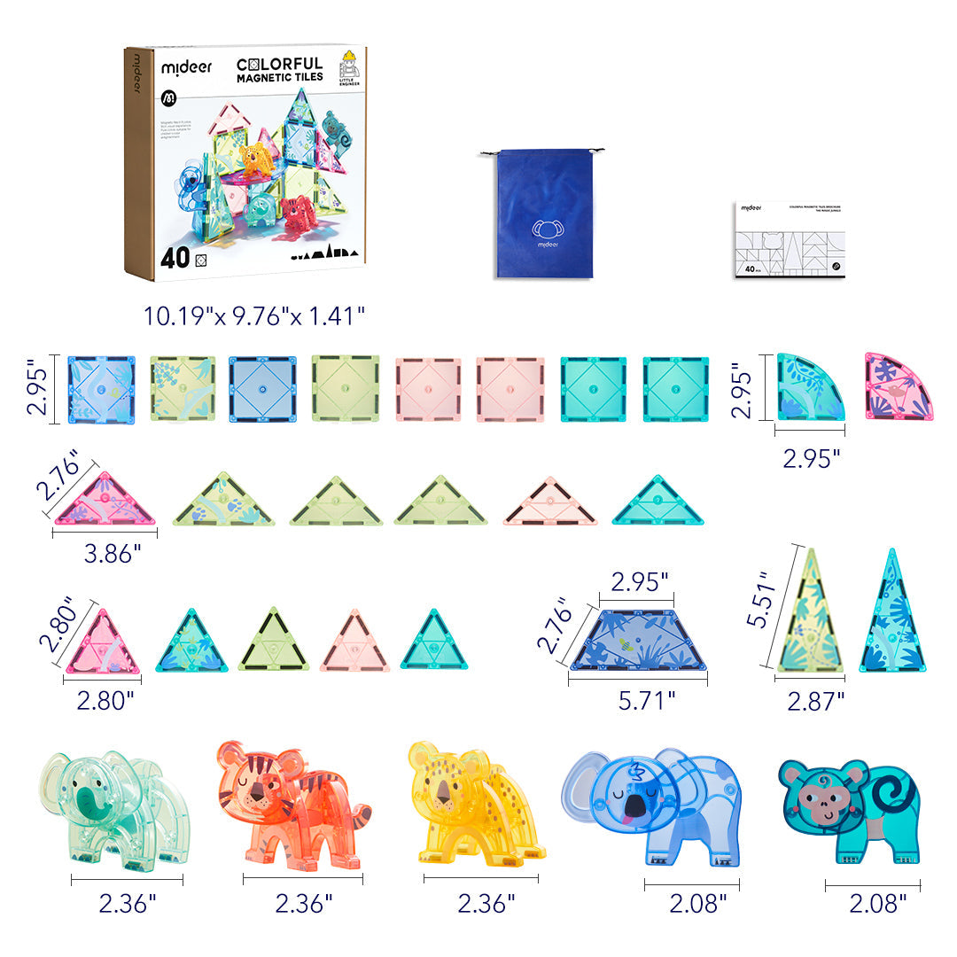 Magnetklotside komplekt - Džungel - 40 osa